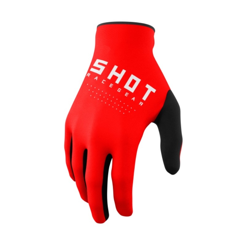 Lasten motocross käsineet Shot Raw Kid punainen alennusmyynti