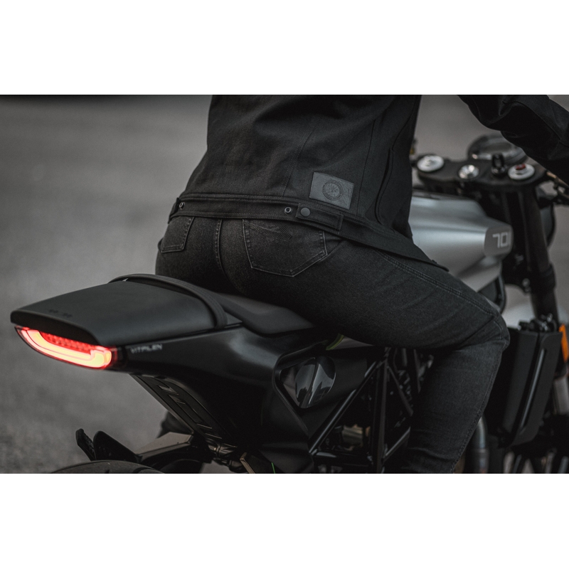 Dámské jeansy na motorku PANDO MOTO Kusari Cor 01 černé výprodej