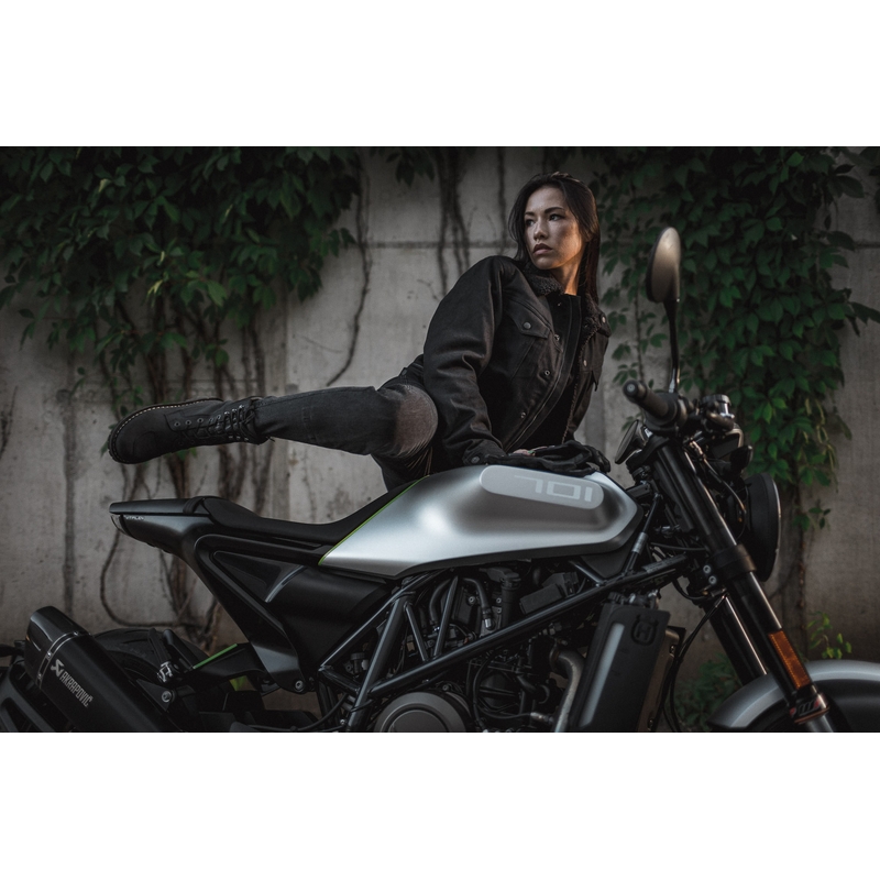 Dámské jeansy na motorku PANDO MOTO Kusari Cor 01 černé výprodej