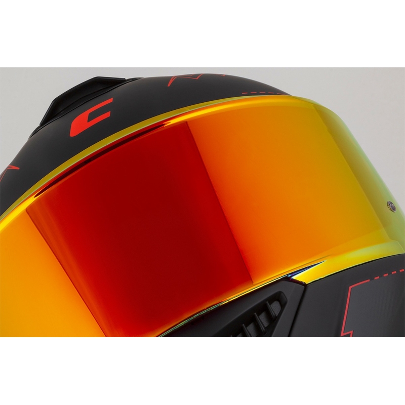 Cassida Integral GT 2.1 Flash Musta-punainen-harmaa moottoripyöräilykypärä