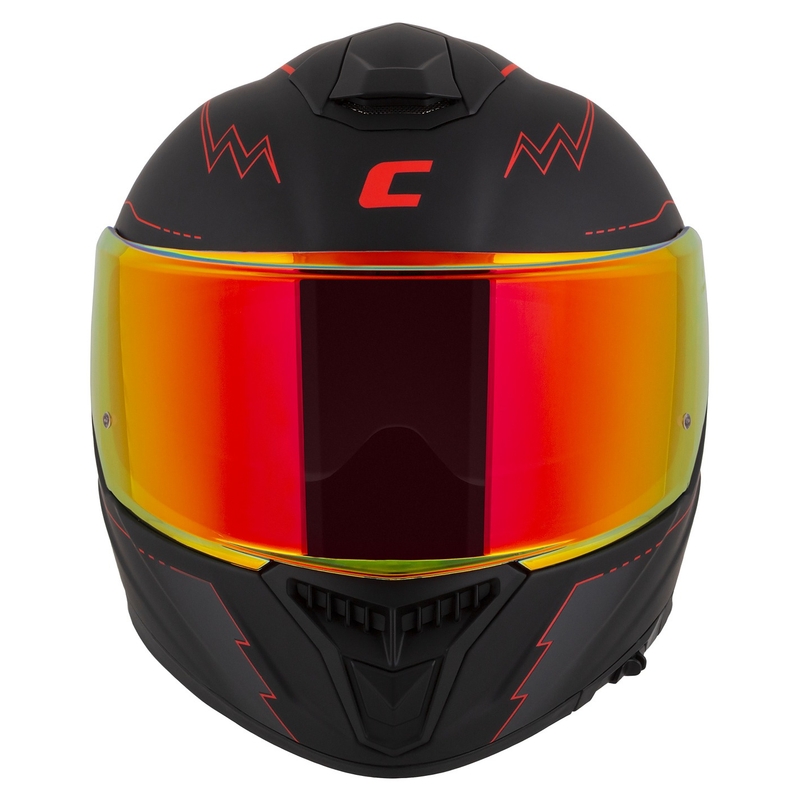 Cassida Integral GT 2.1 Flash Musta-punainen-harmaa moottoripyöräilykypärä