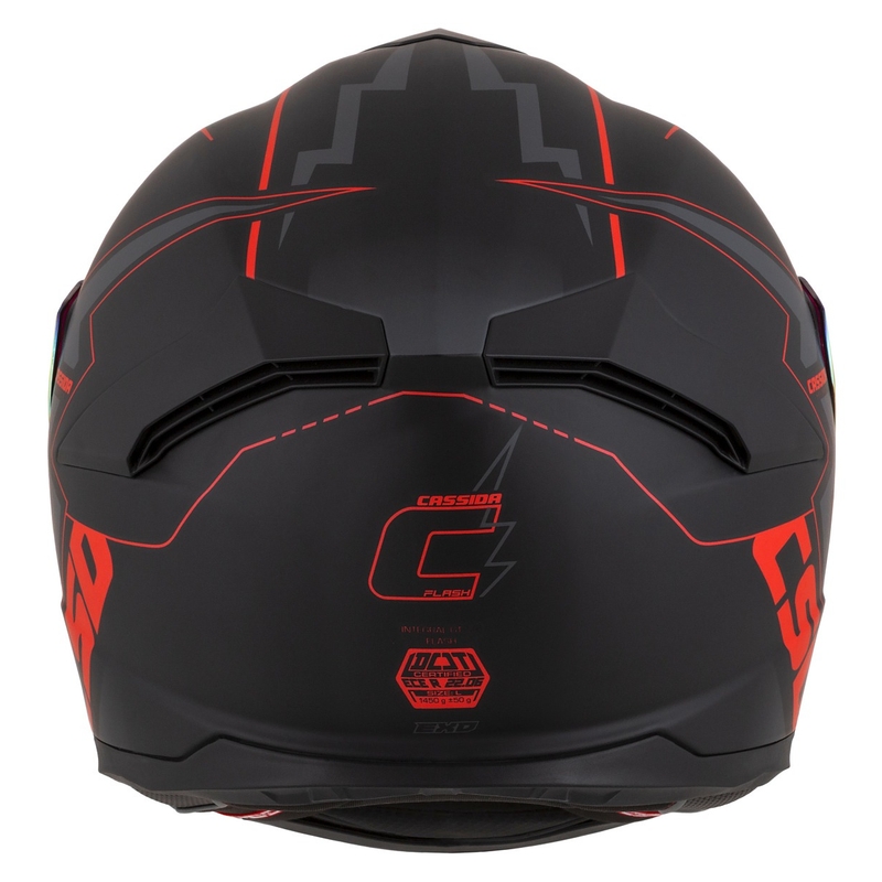 Cassida Integral GT 2.1 Flash Musta-punainen-harmaa moottoripyöräilykypärä