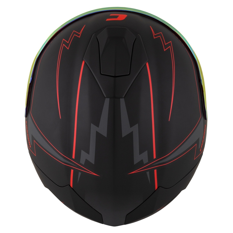 Cassida Integral GT 2.1 Flash Musta-punainen-harmaa moottoripyöräilykypärä