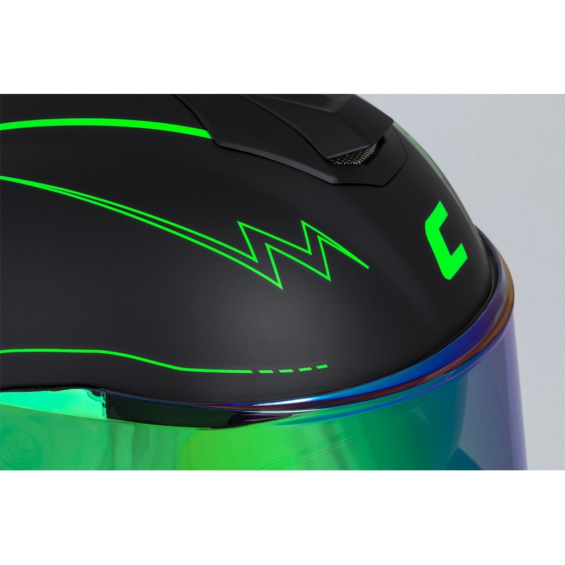 Integral moottoripyöräilykypärä Cassida Integral GT 2.1 Flash musta-fluo-vihreä-harmaa
