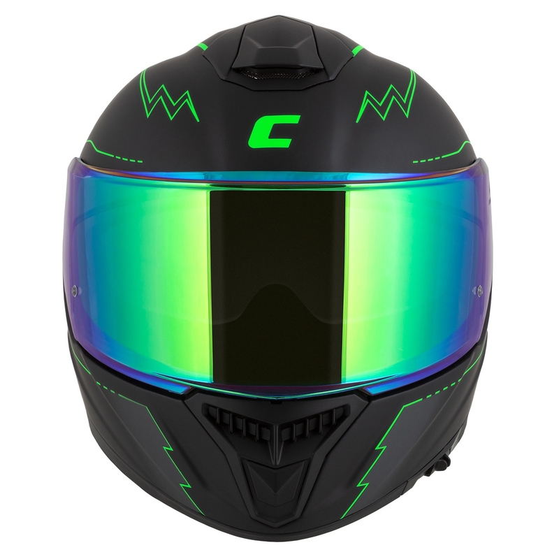 Integral moottoripyöräilykypärä Cassida Integral GT 2.1 Flash musta-fluo-vihreä-harmaa