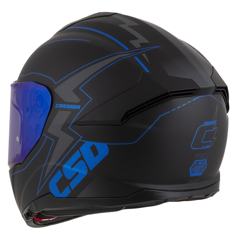 Integral moottoripyöräilykypärä Cassida Integral GT 2.1 Flash musta-sininen-harmaa