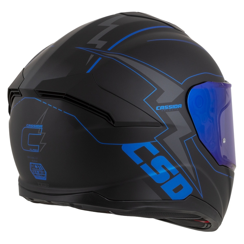 Integral moottoripyöräilykypärä Cassida Integral GT 2.1 Flash musta-sininen-harmaa
