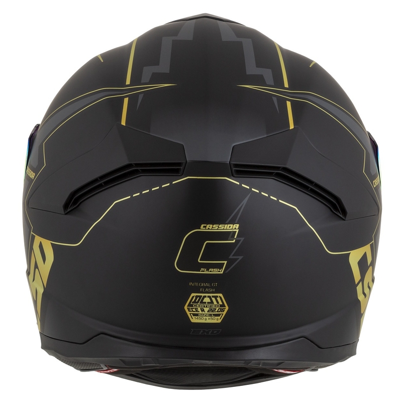 Cassida Integral GT 2.1 Flash musta-kulta-harmaa moottoripyöräilykypärä