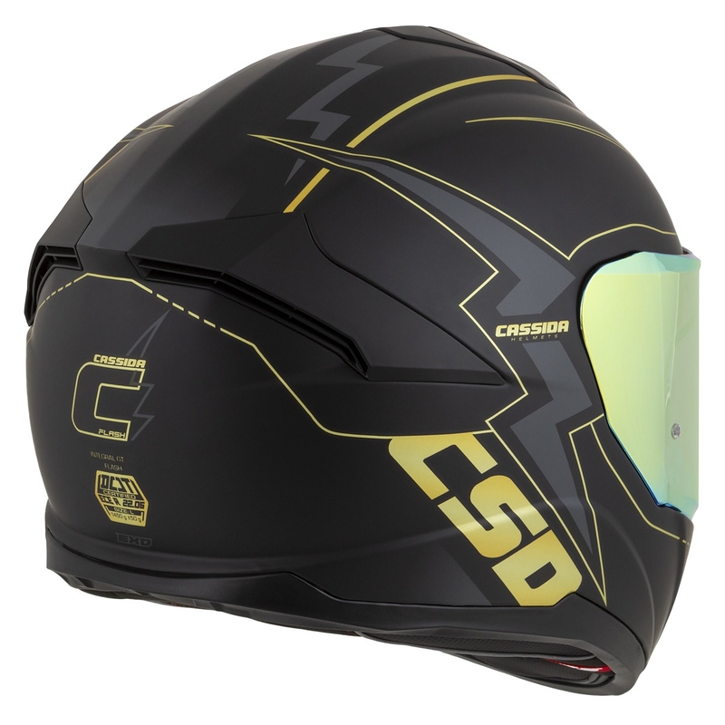 Cassida Integral GT 2.1 Flash musta-kulta-harmaa moottoripyöräilykypärä