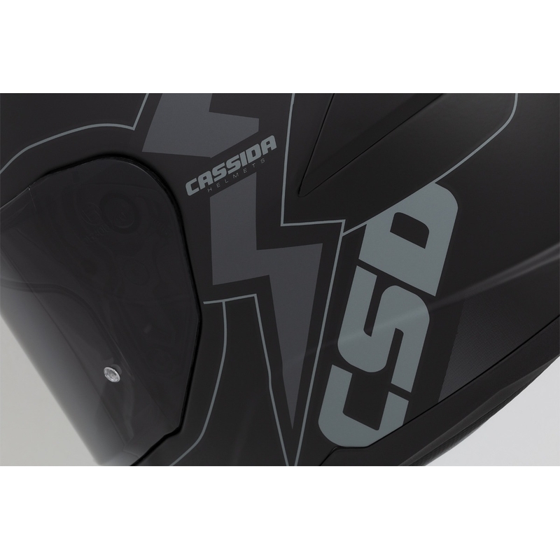 Cassida Integral GT 2.1 Flash Musta-harmaa Integral moottoripyöräilykypärä