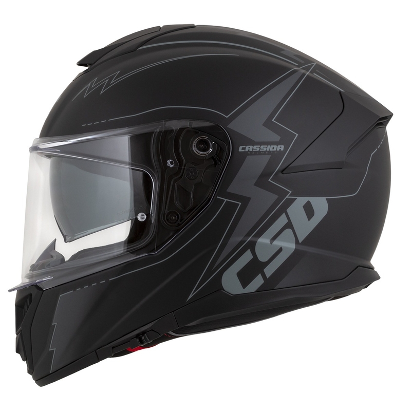 Cassida Integral GT 2.1 Flash Musta-harmaa Integral moottoripyöräilykypärä