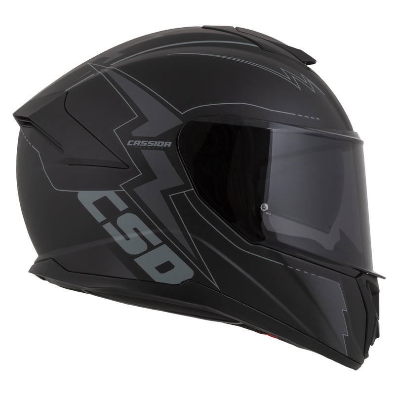 Cassida Integral GT 2.1 Flash Musta-harmaa Integral moottoripyöräilykypärä