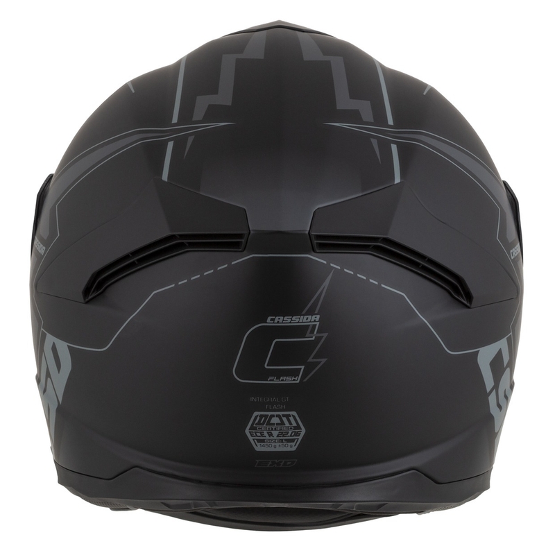 Cassida Integral GT 2.1 Flash Musta-harmaa Integral moottoripyöräilykypärä