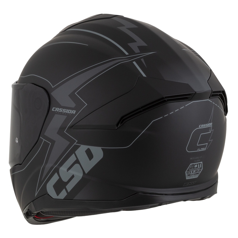 Cassida Integral GT 2.1 Flash Musta-harmaa Integral moottoripyöräilykypärä