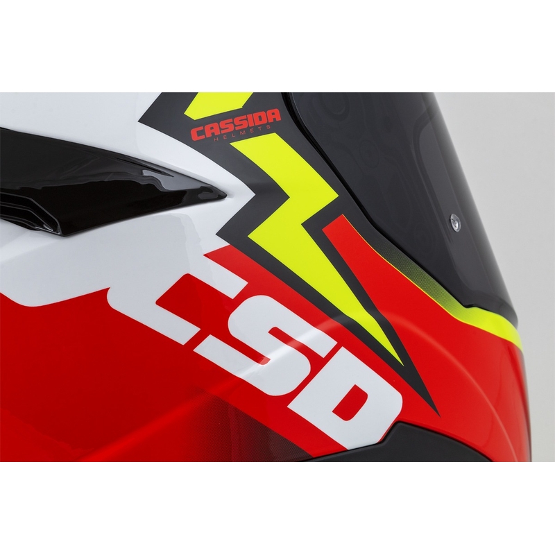 Integral moottoripyöräilykypärä Cassida Integral GT 2.1 Flash fluo keltainen-punainen-musta-valkoinen