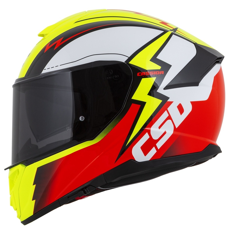 Integral moottoripyöräilykypärä Cassida Integral GT 2.1 Flash fluo keltainen-punainen-musta-valkoinen