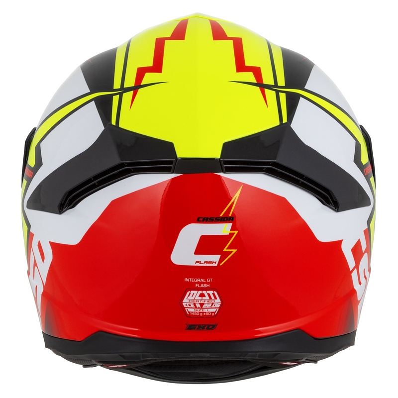 Integral moottoripyöräilykypärä Cassida Integral GT 2.1 Flash fluo keltainen-punainen-musta-valkoinen