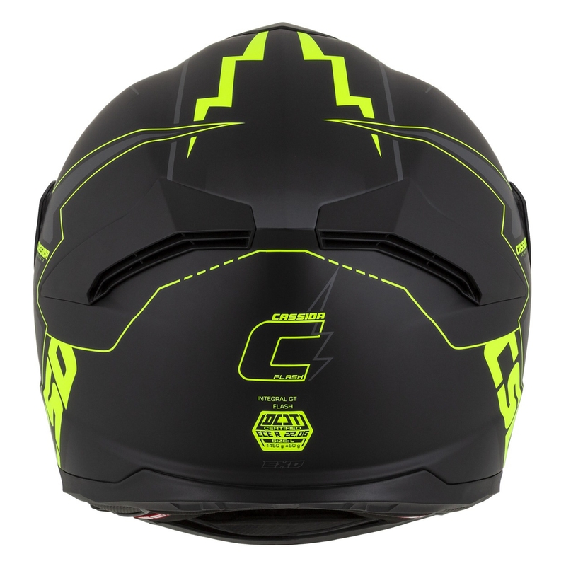 Integral moottoripyöräilykypärä Cassida Integral GT 2.1 Flash musta-fluo-kelta-harmaa
