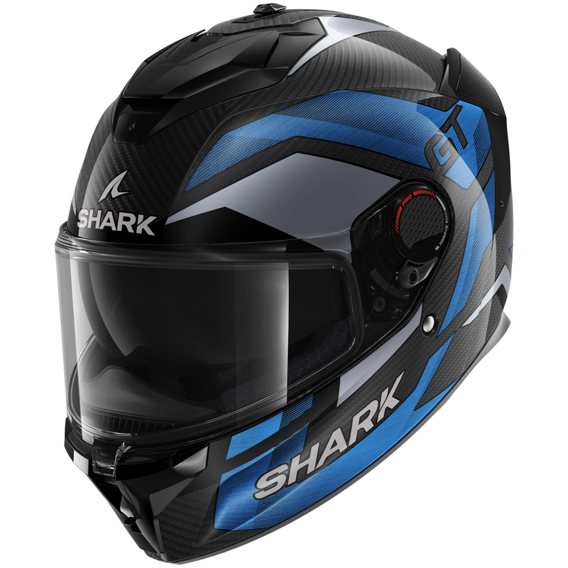 Integrální přilba na motorku SHARK SPARTAN GT PRO Carbon Ritmo černo-modrá