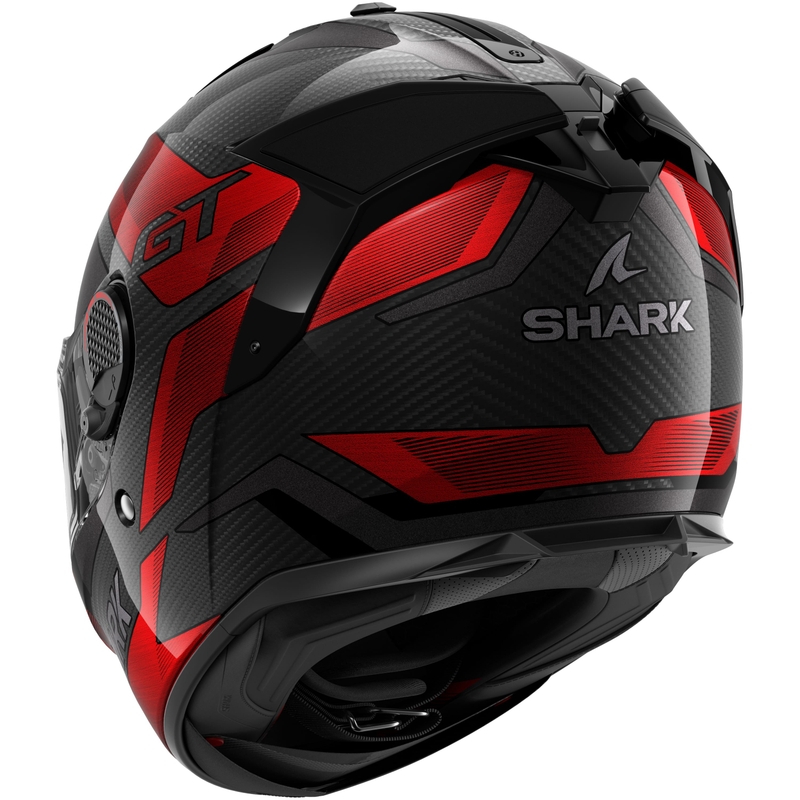 Integrální přilba na motorku SHARK SPARTAN GT PRO Carbon Ritmo černo-červená