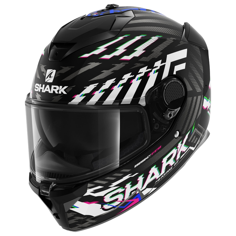 Integrální přilba na motorku SHARK SPARTAN GT E-BRAKE černo-bílo-antracitová