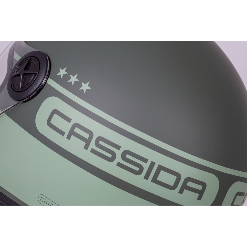 Cassida Handy Plus Chief avoin moottoripyöräilykypärä vihreä