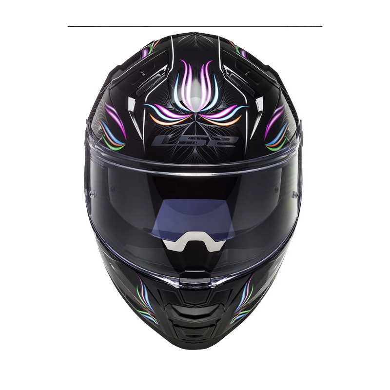 LS2 FF811 Vector II Tropical valkoinen-violetti-musta integraalinen moottoripyöräkypärä