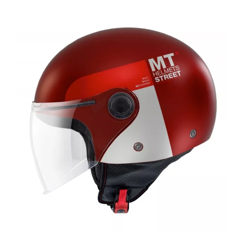 Otevřená přilba na motorku MT Street Inboard C5 červená