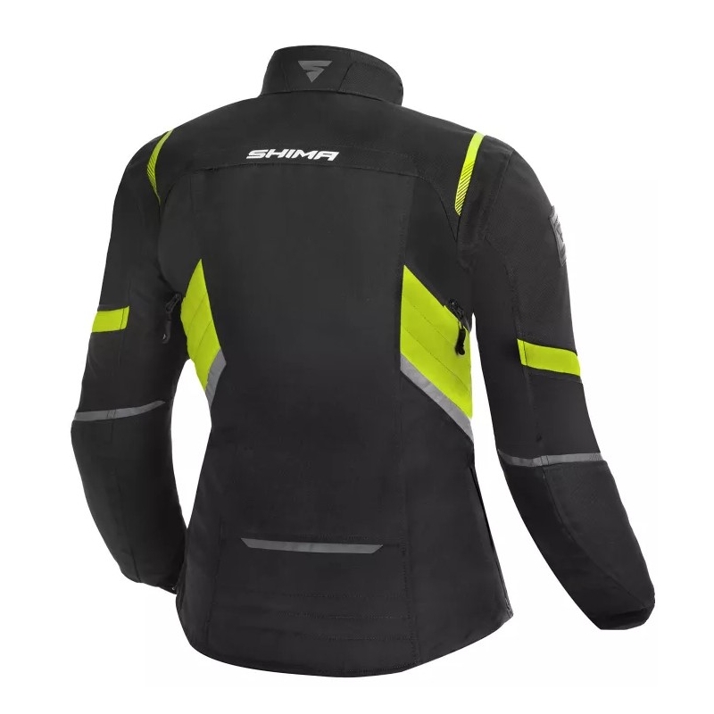 Dámská bunda na motorku Shima Rush černo-fluo žlutá výprodej