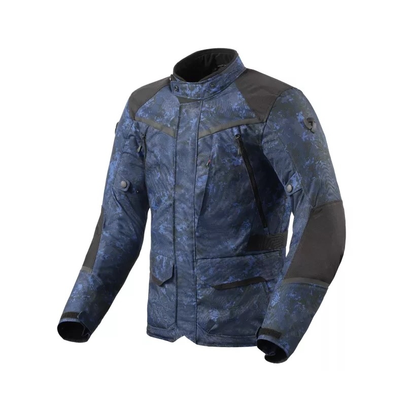 Bunda na motorku Revit Voltiac 3 H2O camo modrá výprodej