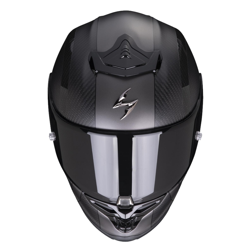 Integroitu kypärä Scorpion EXO-R1 EVO Carbon Air MG musta-hopea