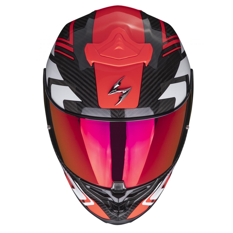 Integrální přilba Scorpion EXO-R1 EVO Carbon Air Supra černo-červená