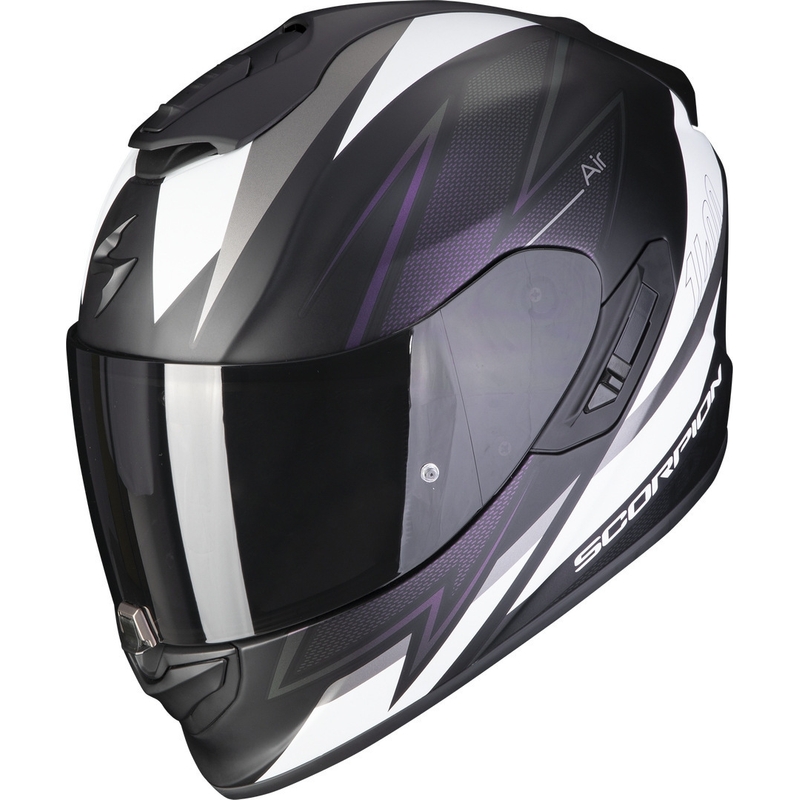 Integroitu kypärä Scorpion EXO-1400 EVO Air Thelios musta-valkoinen-violetti