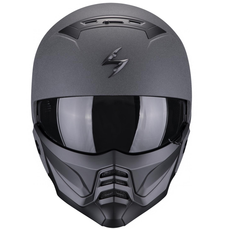 Avoin kypärä maskilla Scorpion EXO-COMBAT II Solid grafiitti tummanharmaa