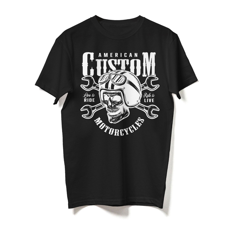 Triko RSA American Custom Motorcycles černé výprodej