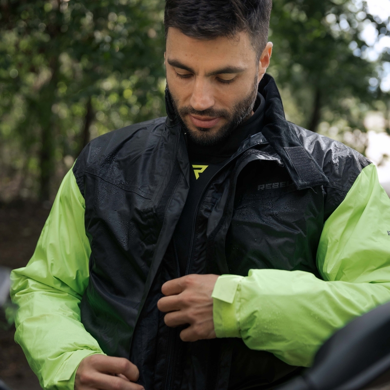 Rebelhorn Rain fluo keltainen moottoripyörä sadetakki