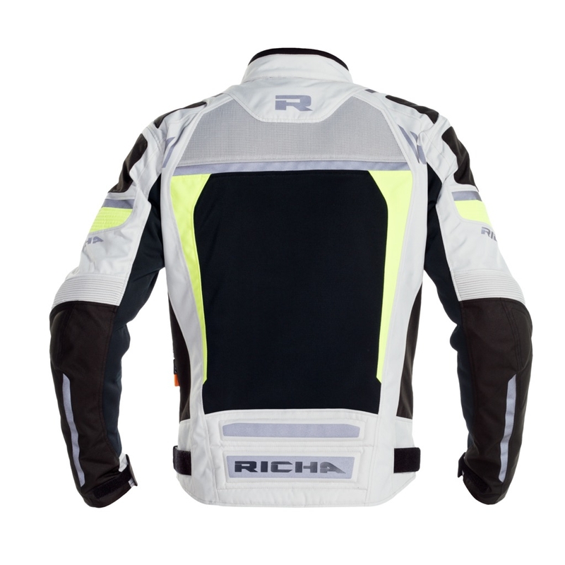 Bunda na motorku RICHA Airstorm WP šedo-fluo žlutá výprodej