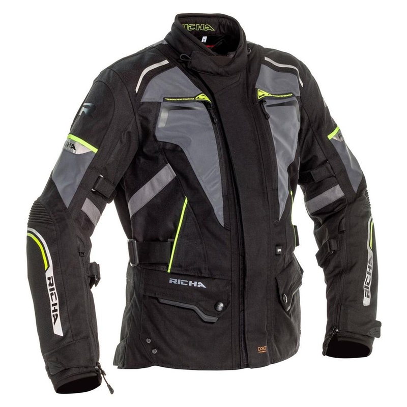 Dámská bunda na motorku RICHA Infinity 2 Flare šedo-fluo žlutá výprodej