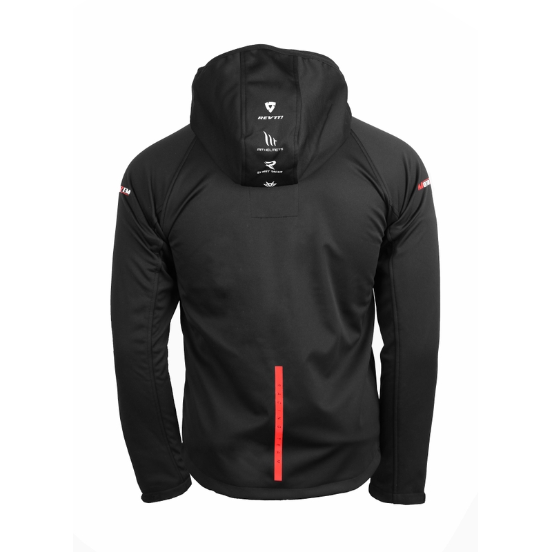 Softshell-takki MotoZem Racing Team musta-punainen