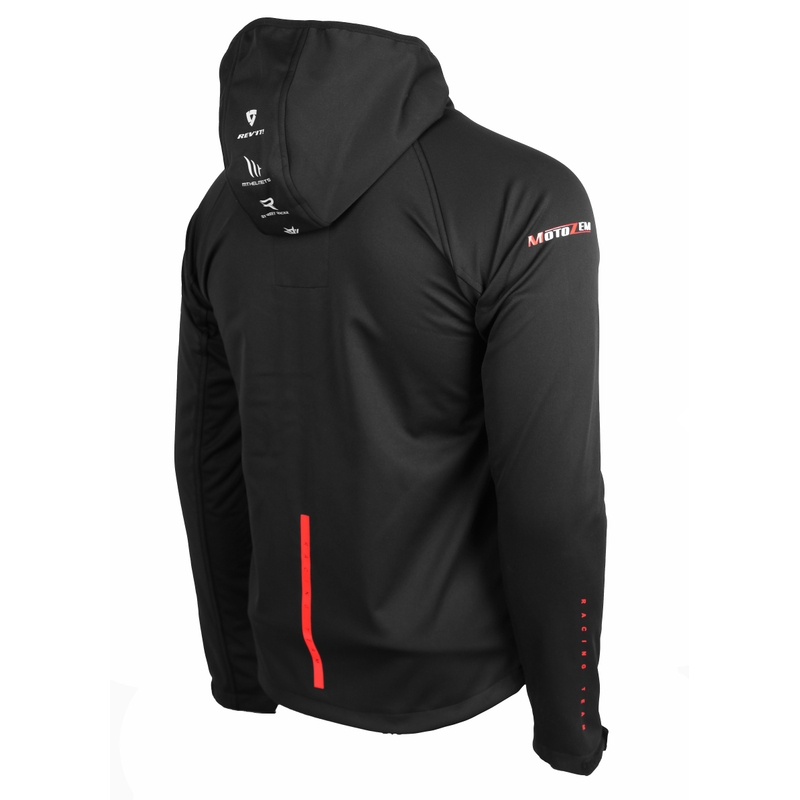 Softshell-takki MotoZem Racing Team musta-punainen