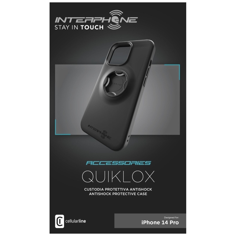 Suojakuori Interphone QUIKLOX Apple iPhone 14 Pro:lle musta