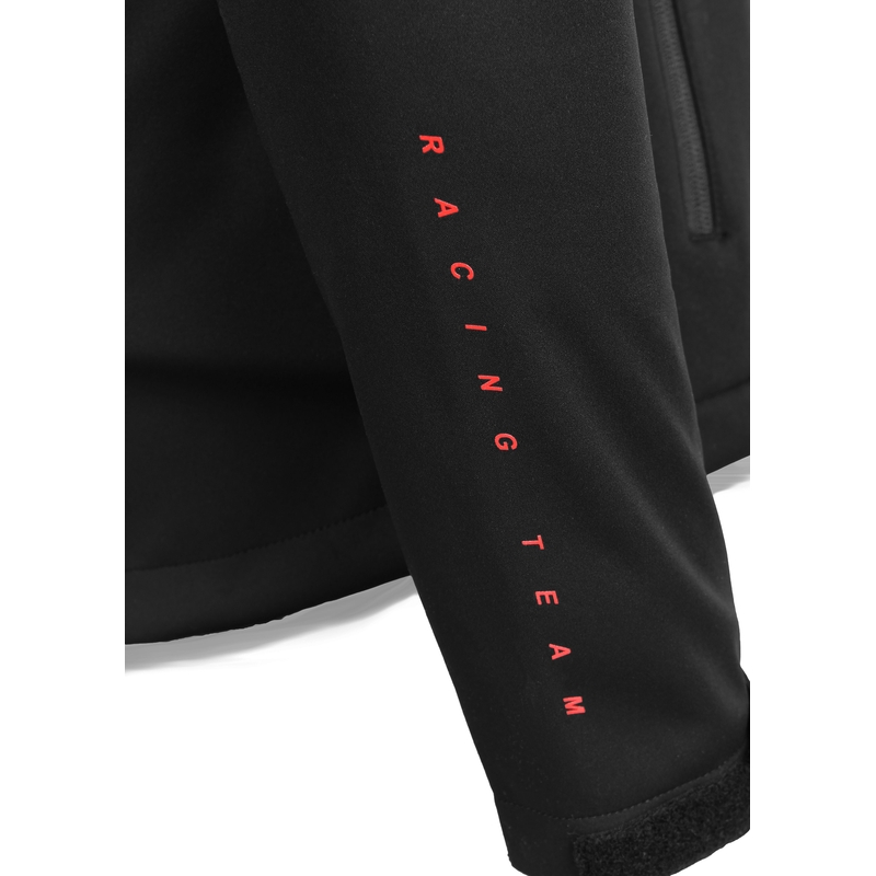 Naisten MotoZem Racing Team musta ja punainen softshell-takki