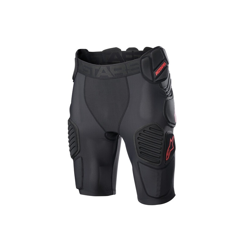 Alpinestars Bionic Pro motocross shortsit mustat ja punaiset.