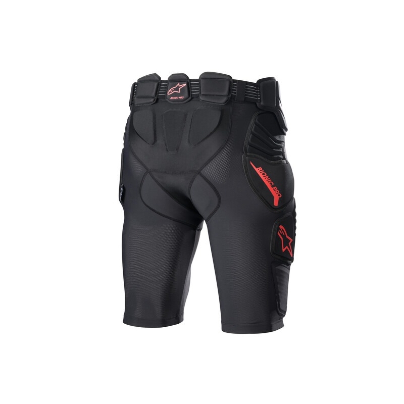 Alpinestars Bionic Pro motocross shortsit mustat ja punaiset.
