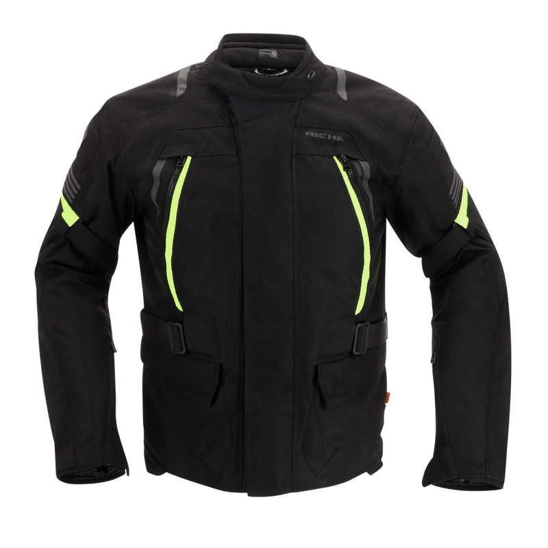 Bunda na motorku RICHA Phantom 3 černo-fluo žlutá výprodej