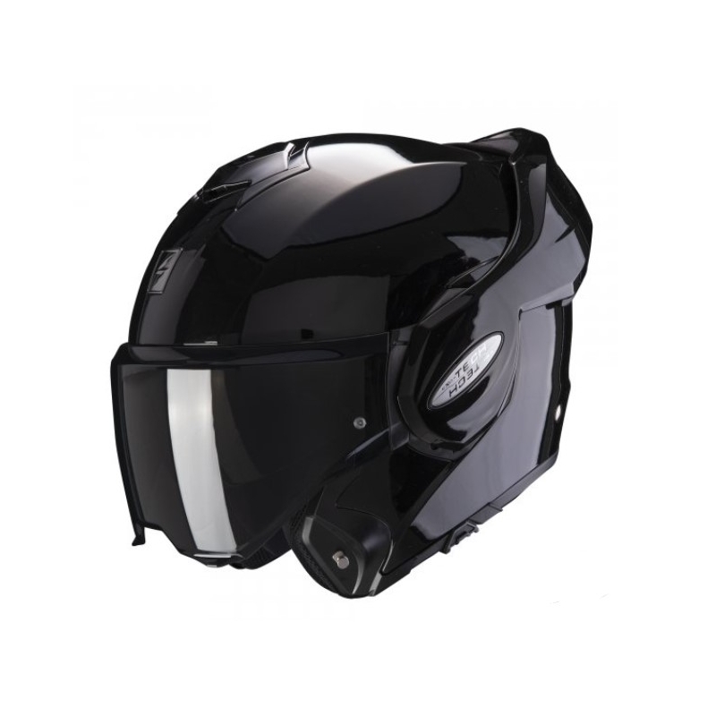 Flip-up kypärä Scorpion EXO-TECH EVO musta kiiltävä