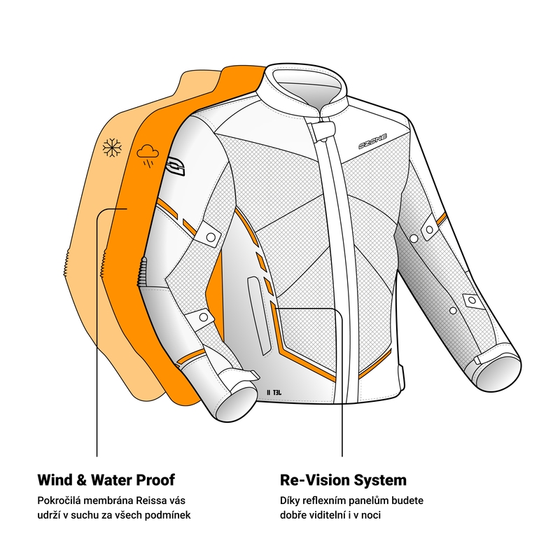 Moto-takki Ozone Jet II musta-fluokokeltainen alennusmyynti