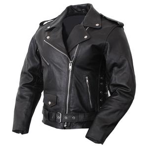 Naisten nahkaiset kaarevat RSA Chopper musta