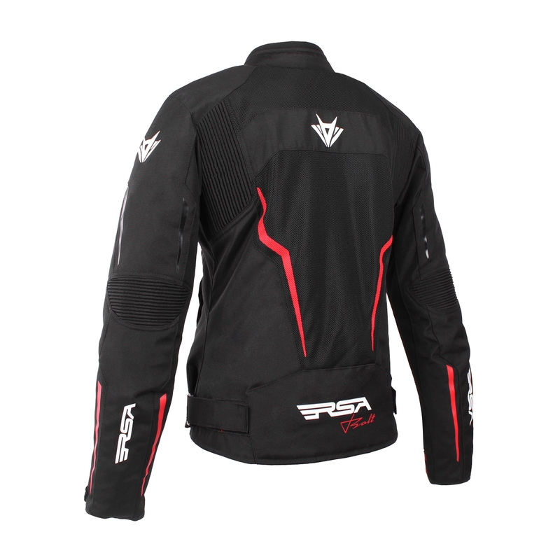 Dámská bunda na motorku RSA BOLT černo-červená výprodej