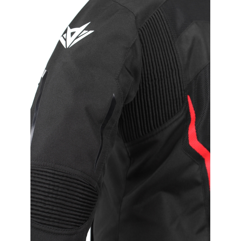 Dámská bunda na motorku RSA BOLT černo-červená výprodej